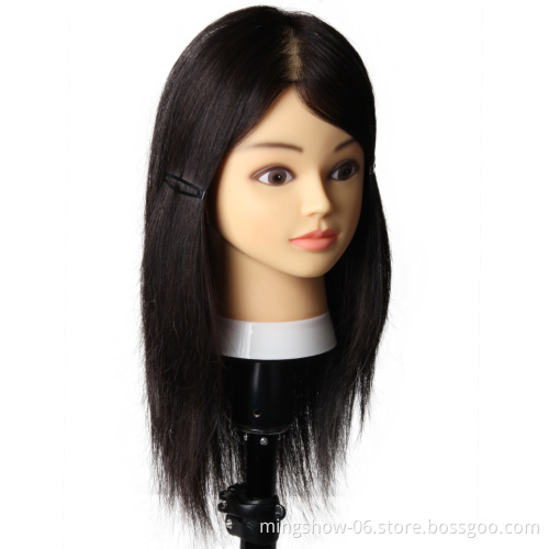 Cosmetology practice training head mannequin for hairdresser